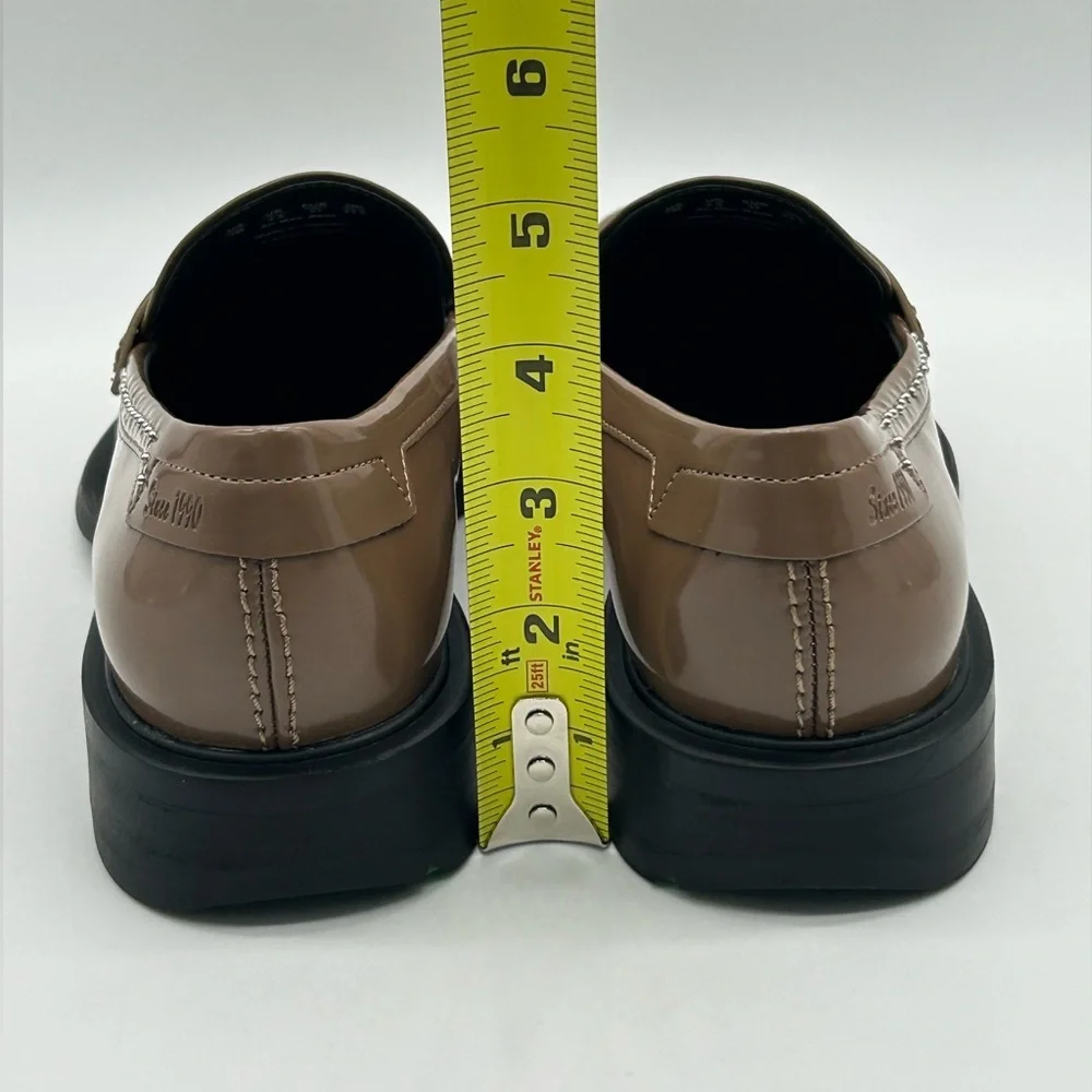 Sarto by Franco Sarto A-Eden Studs Loafers Brown Patent Size 8.5M New With Box - Picture 8 of 11